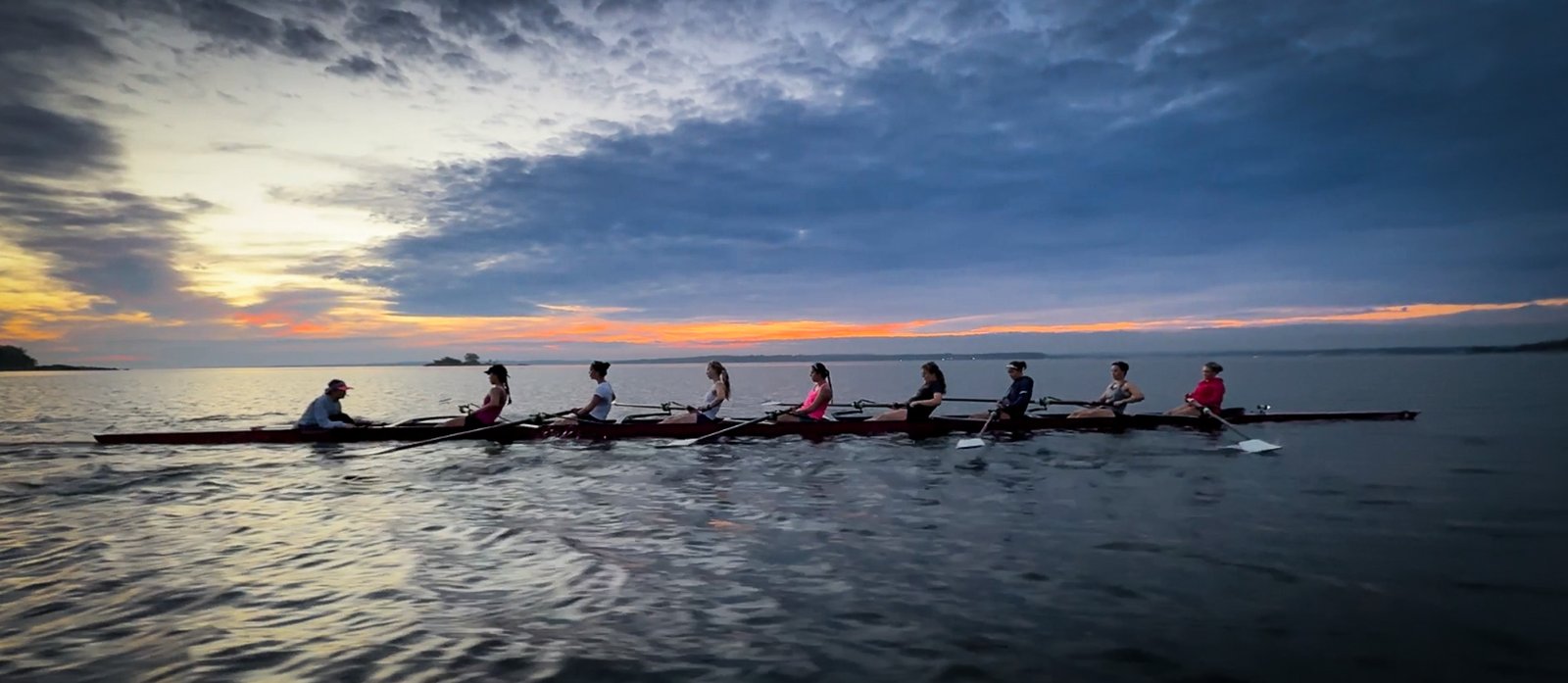 An eight silhouetted against the sunrise