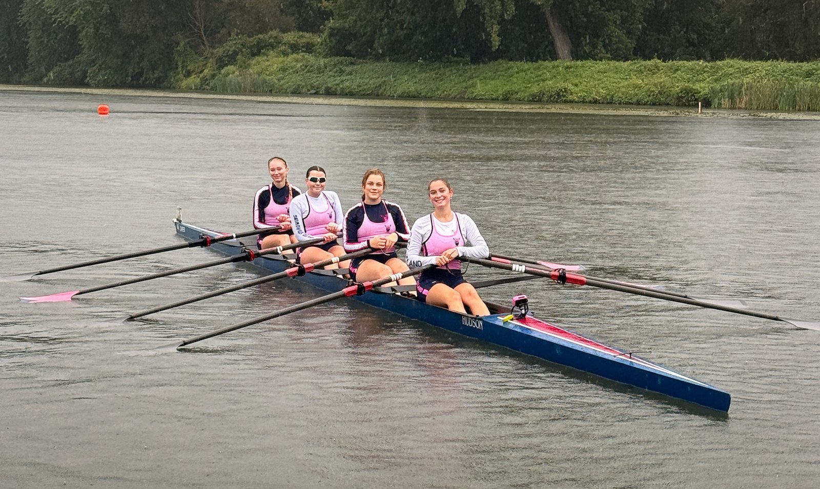 The quad on the water before racing
